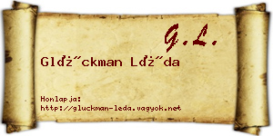Glückman Léda névjegykártya